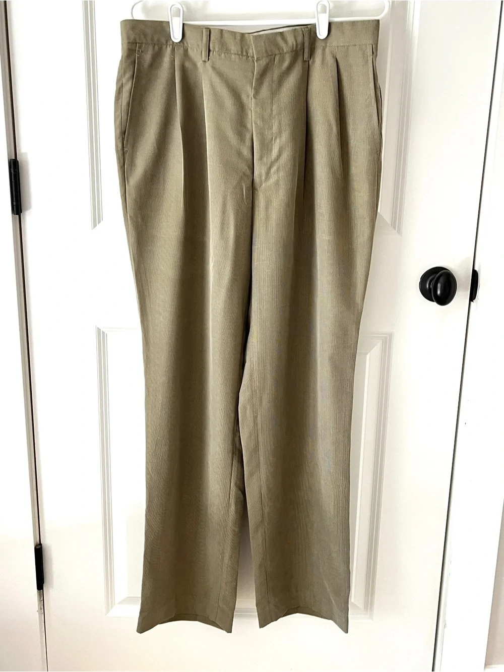Claiborne Men’s Pleated Dress Pants Trousers 31 Waist Tan Khaki Olive